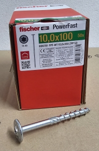 50x-FISCHER-Tellerkopf-Holzschrauben--100-x-100-mm